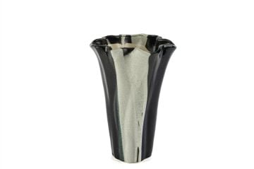 Siyah Beyaz Vazo 22x35cm