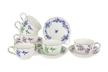 Leaf Elegance 6lı Kahve Fincan Seti 90cc