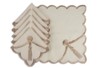 Zafir Bej Rengi 6lı Peçete 40cm