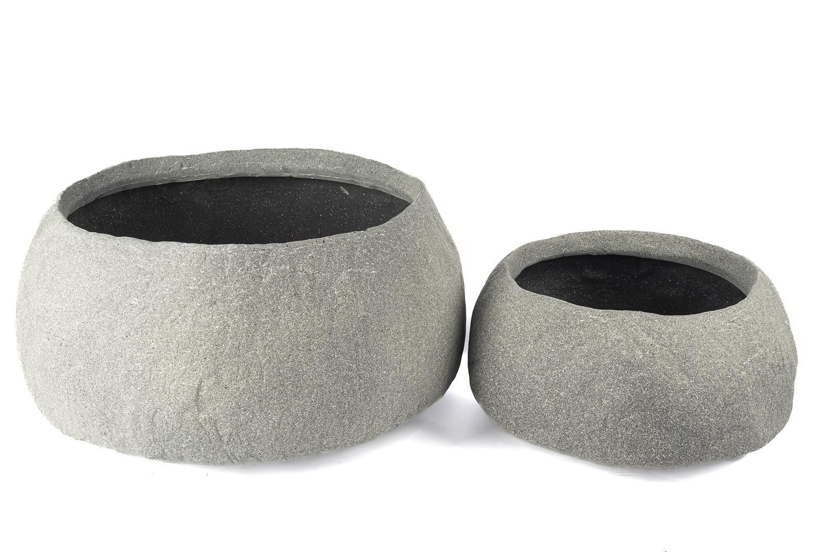 Gri 2'li Saksı 55x30cm 40x20cm