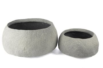 Gri 2'li Saksı 55x30cm 40x20cm