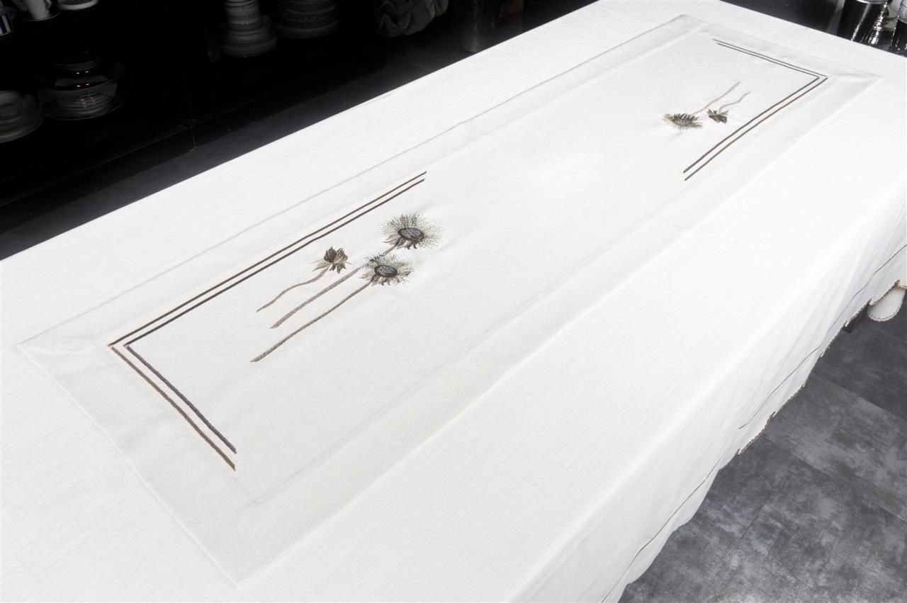 Ella Beyaz Runner 50x170