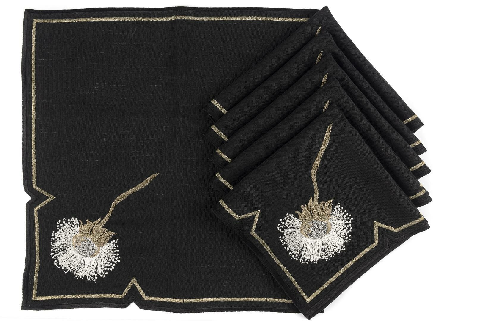 Ella Siyah 6lı Peçete 40cm