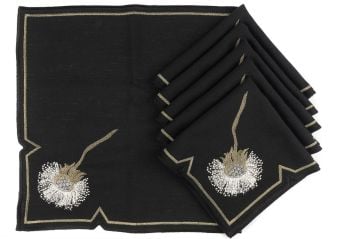 Ella Siyah 6lı Peçete 40cm