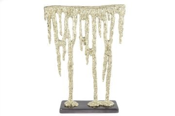 Siyah Kaideli Gold Metal Aksesuar 44x59cm