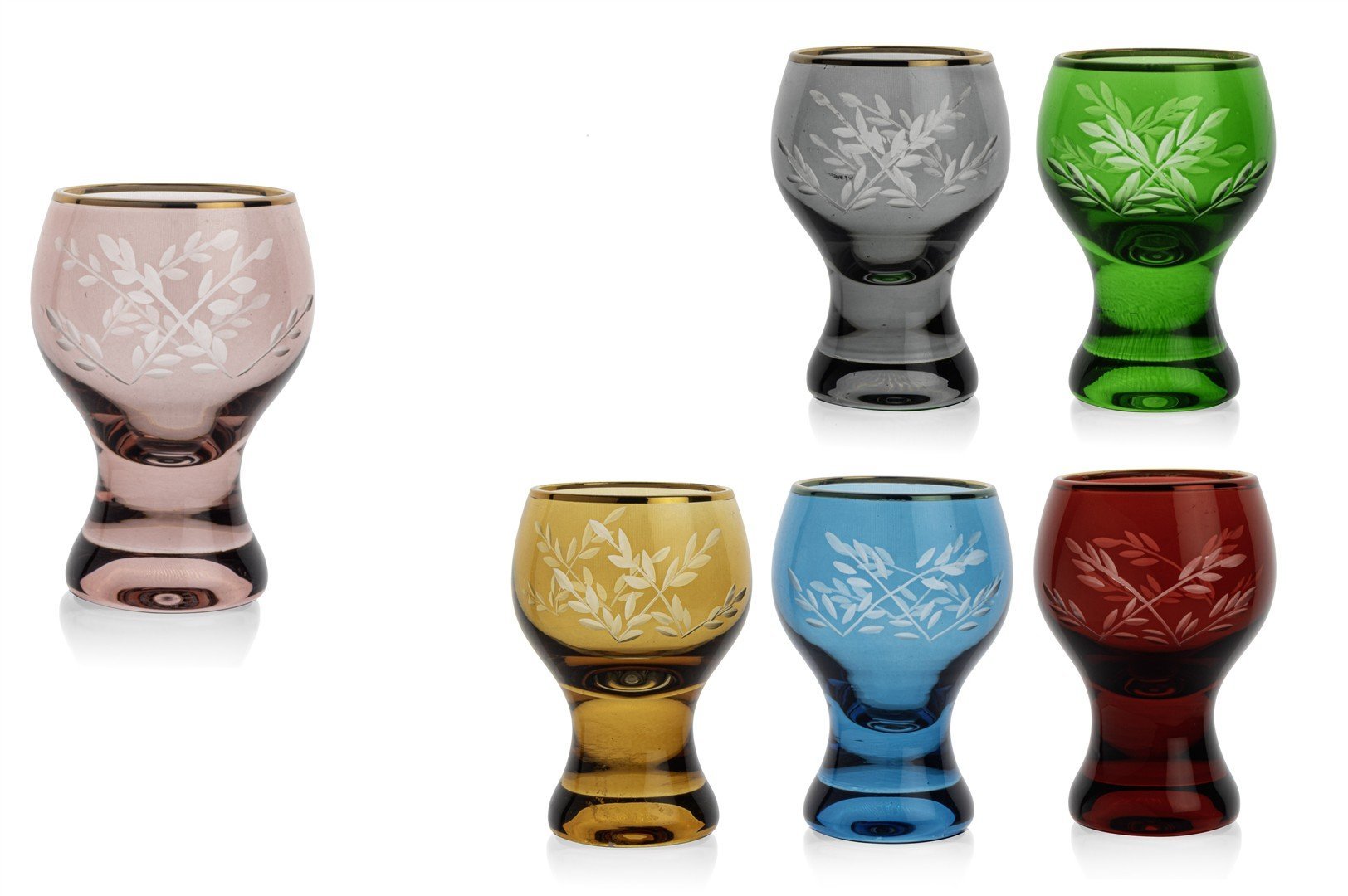 Molly 6lı Renkli Asorti Shot Bardak