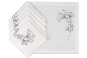 Ginko Beyaz Gümüş 6lı Peçete 40cm