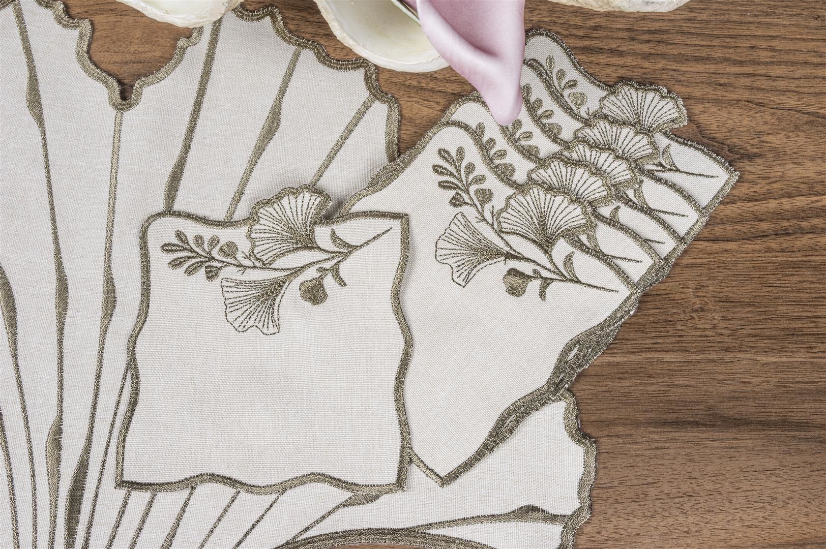 Ginko bej altın 6lı bardak atlıgı