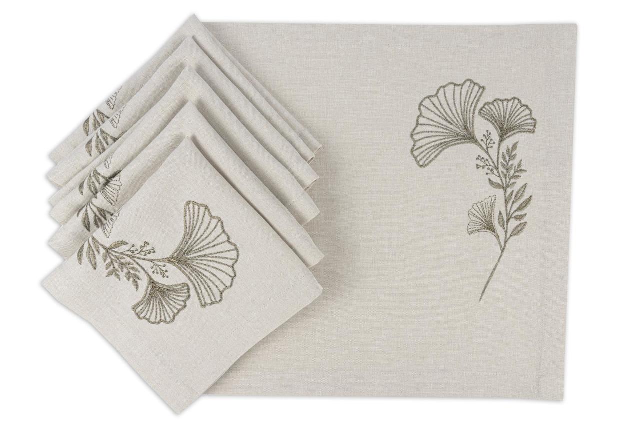 Ginko bej altın 6lı pecete 40cm