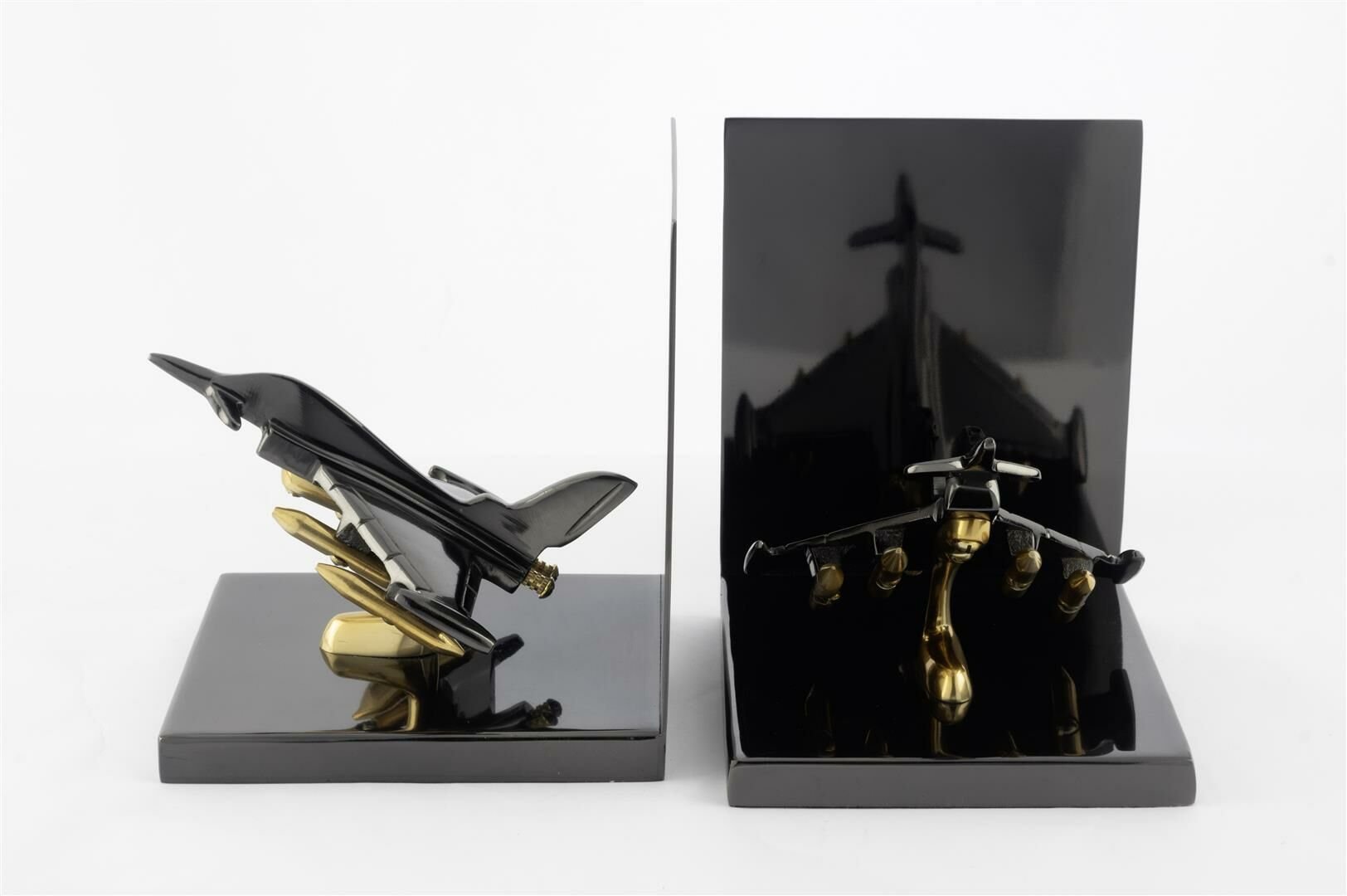 Jet Siyah Metal Kitap Tutucu 30x13x16cm