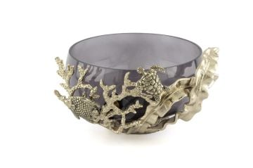 Antik Gold Mercanlı Kahve Cam Meyvalık 31x16cm