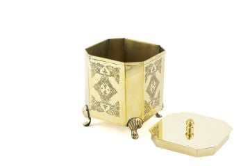 Gold Pirinç Kare Kutu 10x10x12cm