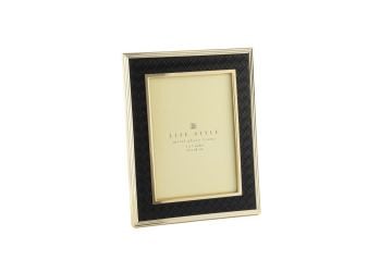 Siyah Gold Deri Çerçeve 13x18cm