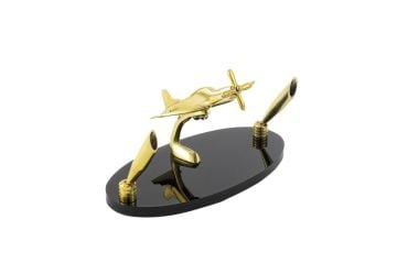 Siyah Gold Uçak Dek Kalem Standı 20x10x11cm