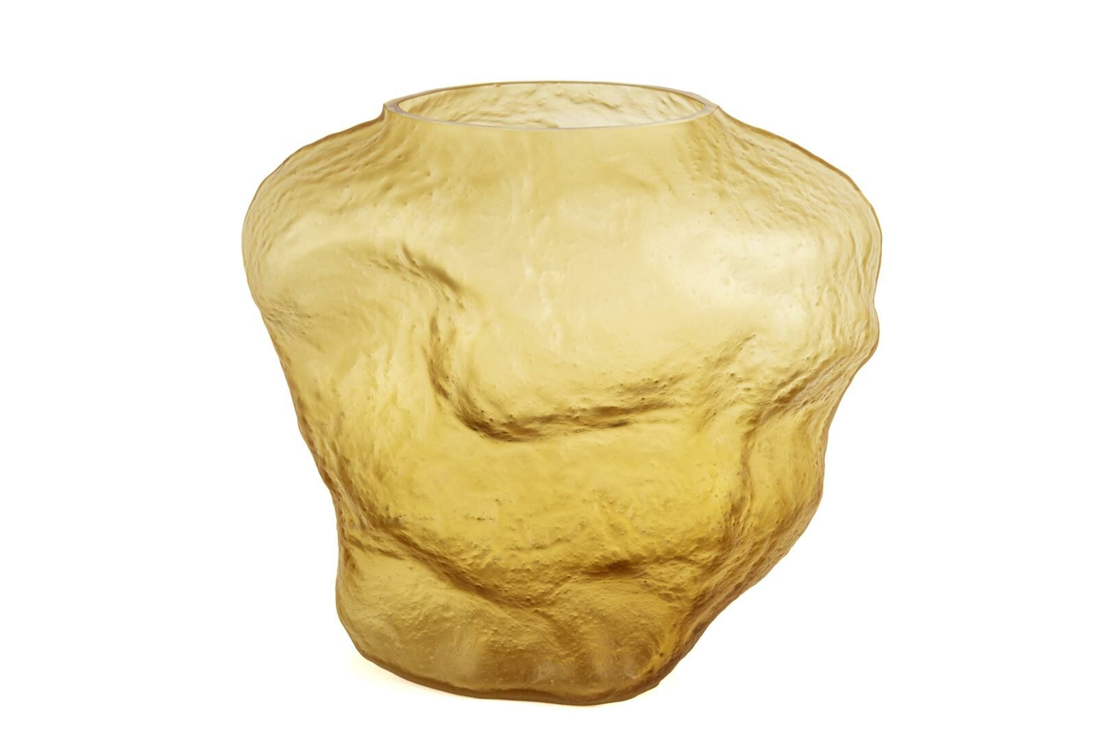 Rock Amber Mat Cam Vazo 36x22x30cm