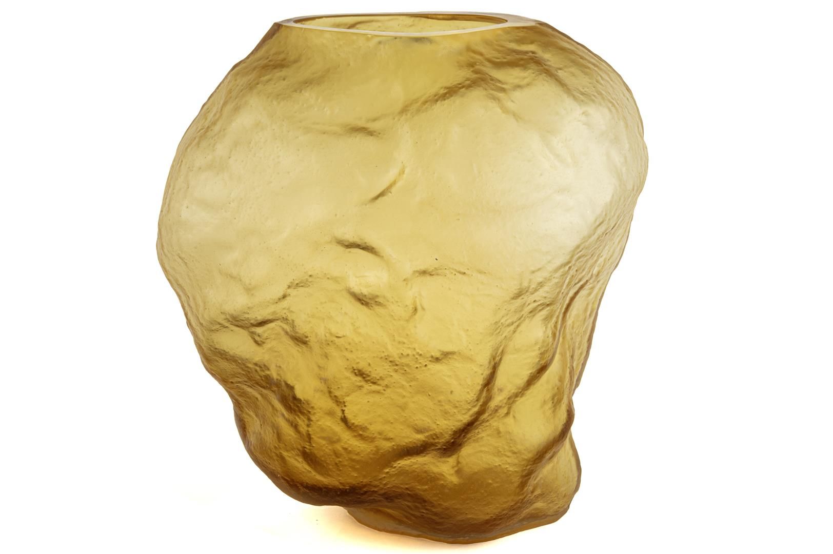 Rock Amber Mat Cam Vazo 37x21x40cm