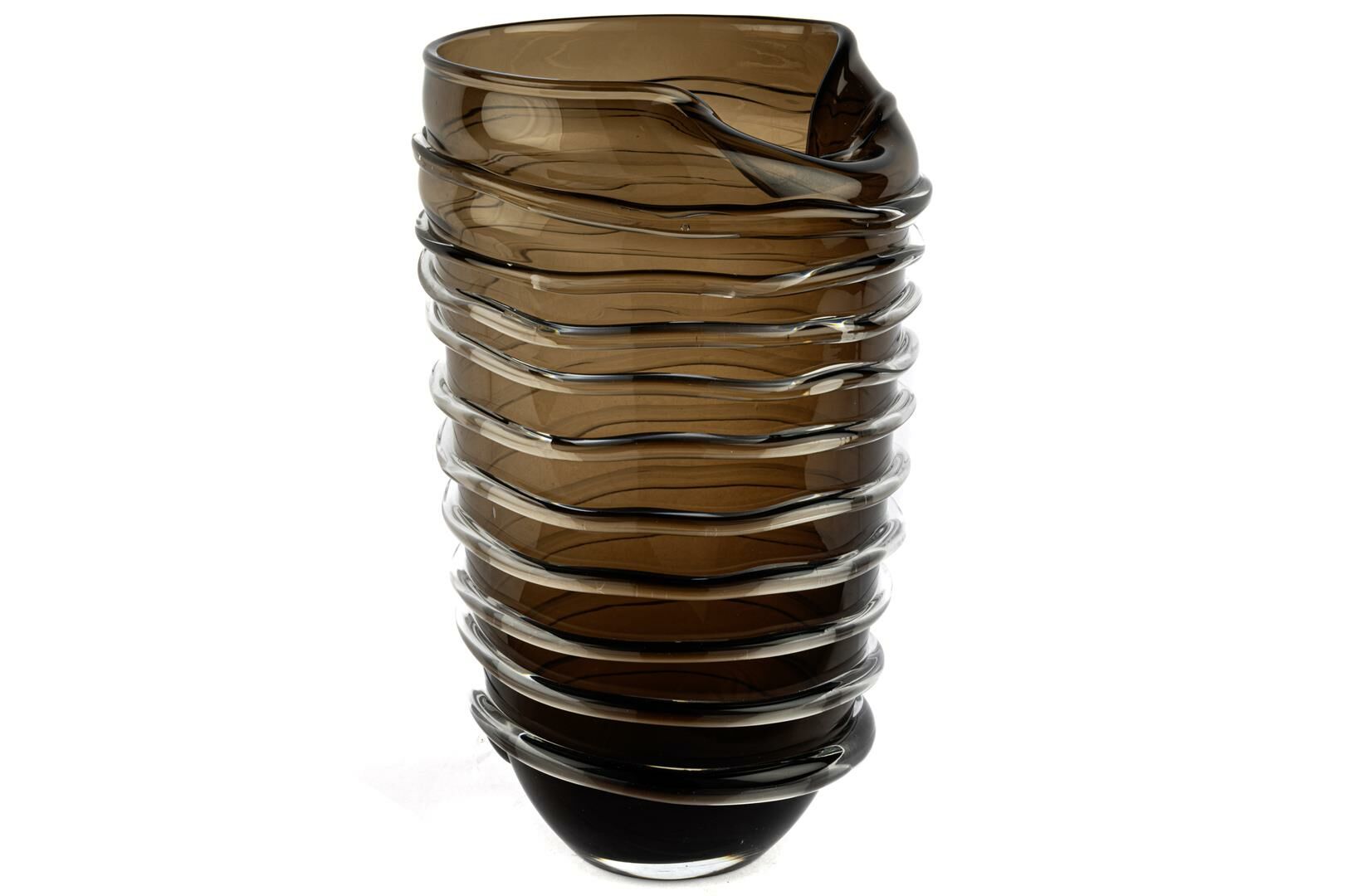 Spire Kahve Cam Vazo 21x37cm