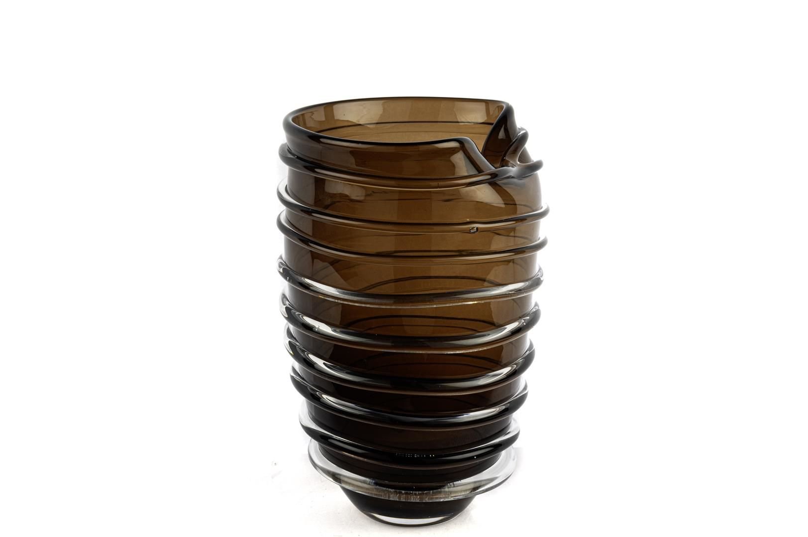 Spire Kahve Cam Vazo 19x29cm