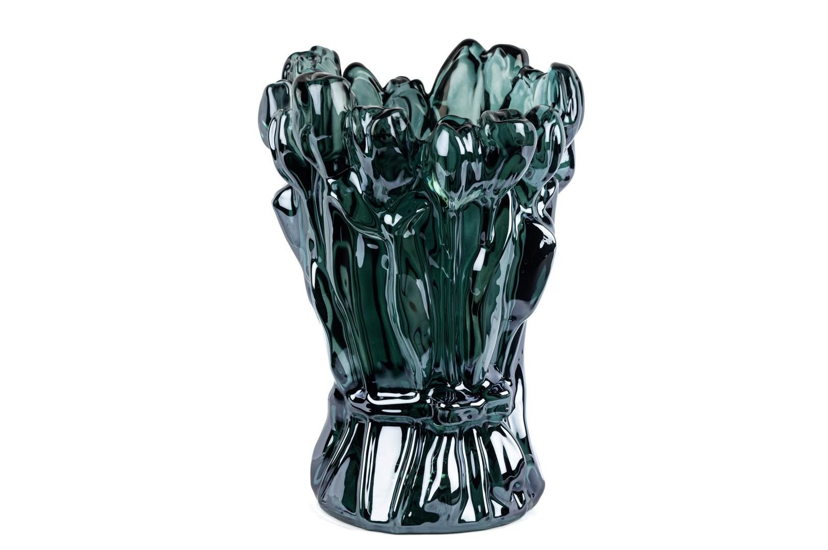 Posy Yeşil Lüster Cam Vazo 21x31cm