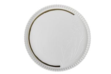 Beyaz Dokulu 2li Pors Servis Tabağı 26cm