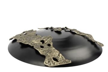 Siyah Gold Byk Metal Duvar Dekoru 53cm