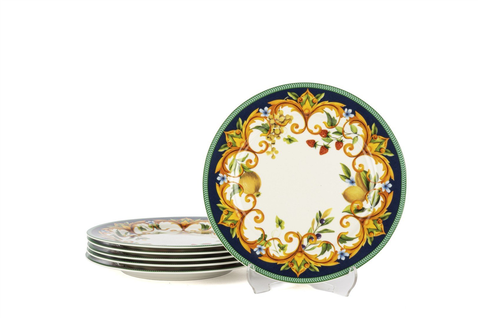 Capri Flora 6lı Pasta Tabağı Seti 19cm