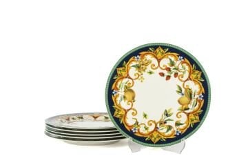 Capri Flora 6lı Pasta Tabağı Seti 19cm