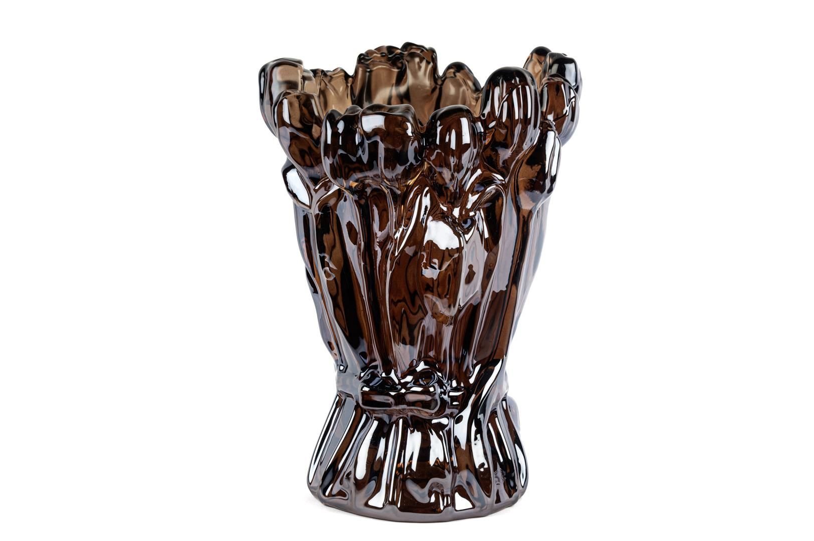 Posy Kahve Lüster Cam Vazo 21x31cm