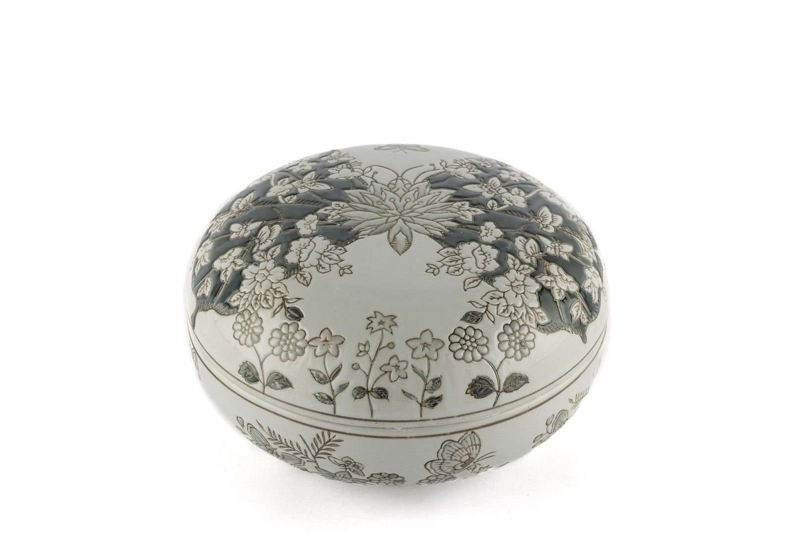 Yeşil Beyaz Kelebekli Kutu 22x12cm