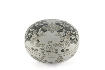 Yeşil Beyaz Kelebekli Kutu 22x12cm