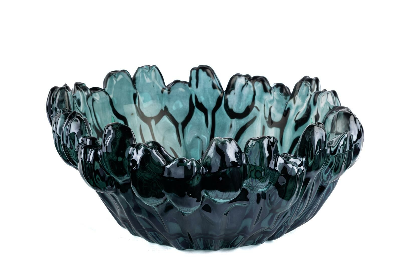 Posy Yeşil Lüster Cam Kase 30x12cm