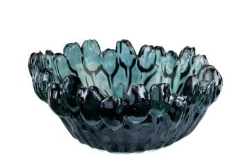 Posy Yeşil Lüster Cam Kase 30x12cm