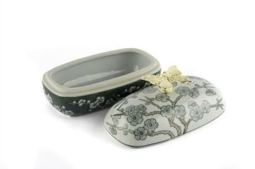 Yeşil Bahar Dalı Kapaklı Kutu 19x11x12cm