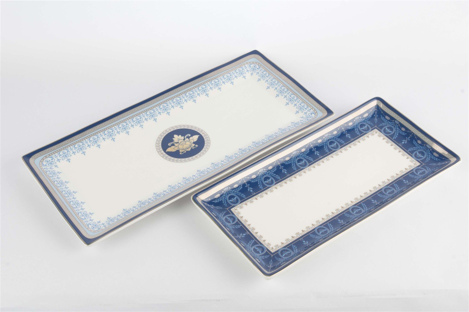 Blue Harmony 2li Dikdörtgen Servis Tabağı 32cm 25cm