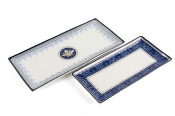 Blue Harmony 2li Dikdörtgen Servis Tabağı 32cm 25cm