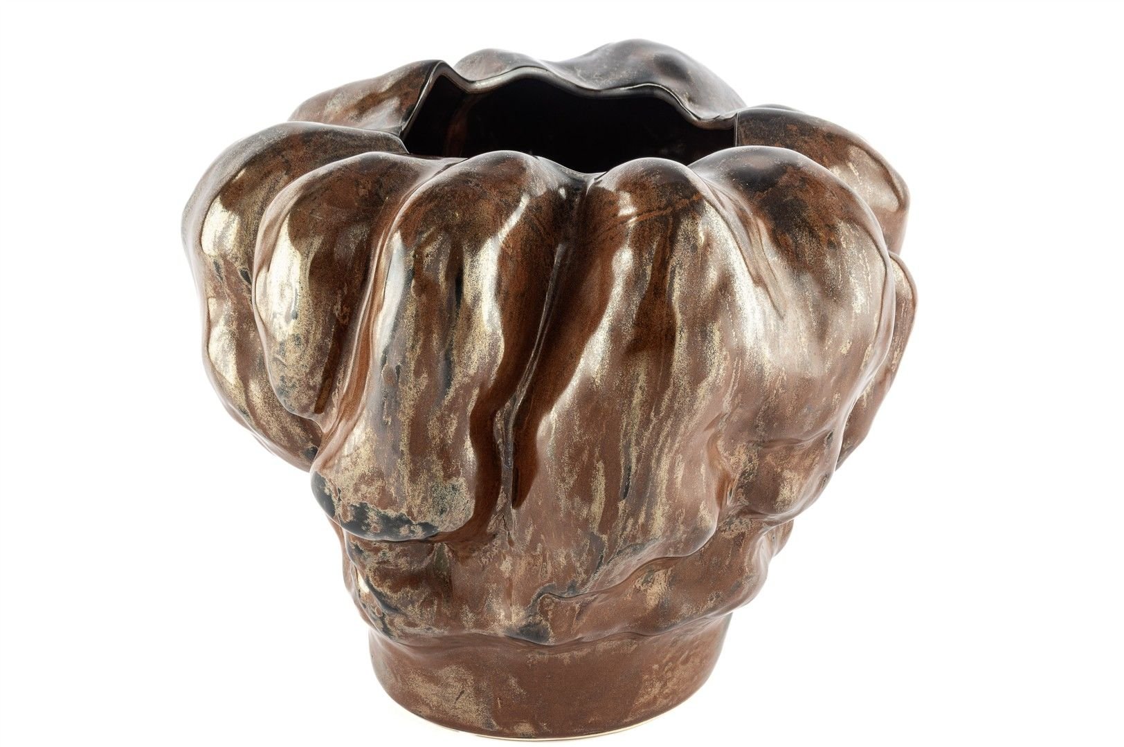 Kahve Dokulu Vazo 35x30cm