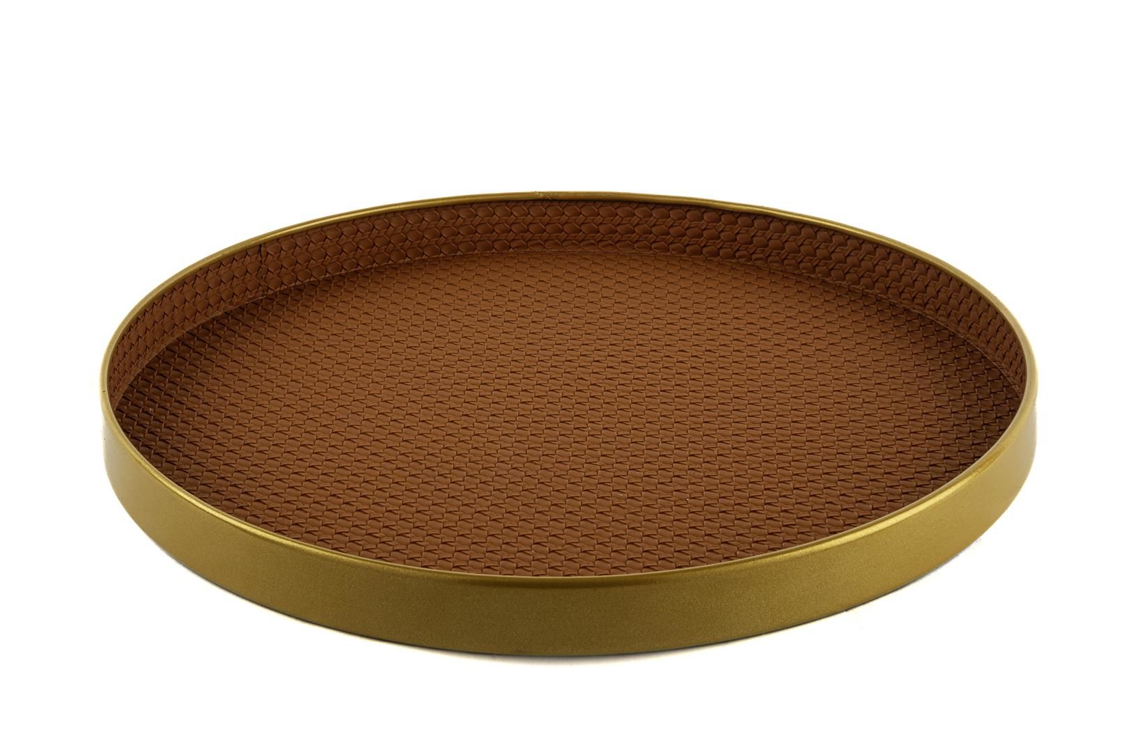 Flame Yuvarlak Ahşap Tepsi 36x3cm