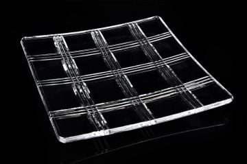 Kare 2li Cam Tabak 28x28x2cm