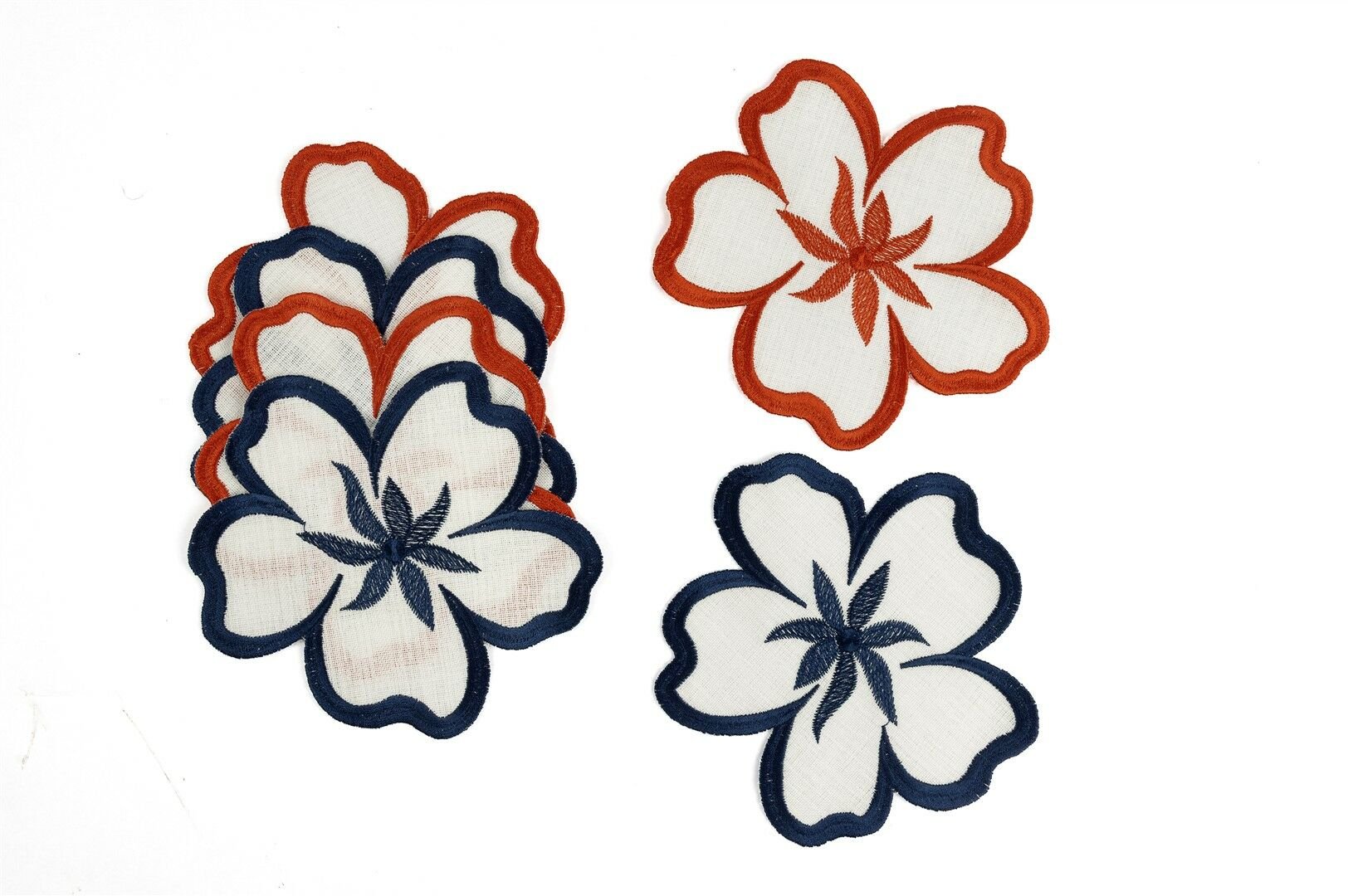 Betty 6lı Bardak Altı Lacivert Kırmızı