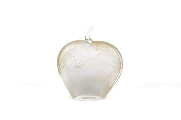 Altın Işıltılı Cam Dek Elma 22x25cm