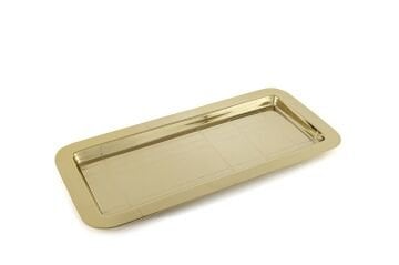 Gold Çizgili Dikdörtgen Tepsi 37x17cm