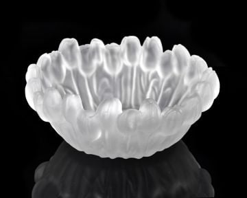 Buzlu Cam Dekoratif Kase 30x30x14cm