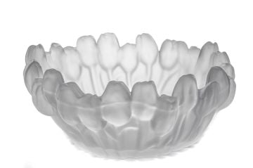 Buzlu Cam Dekoratif Kase 30x30x14cm