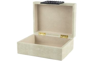 Sandy Ahşap Deri Kaplı Kutu 20x15x8cm