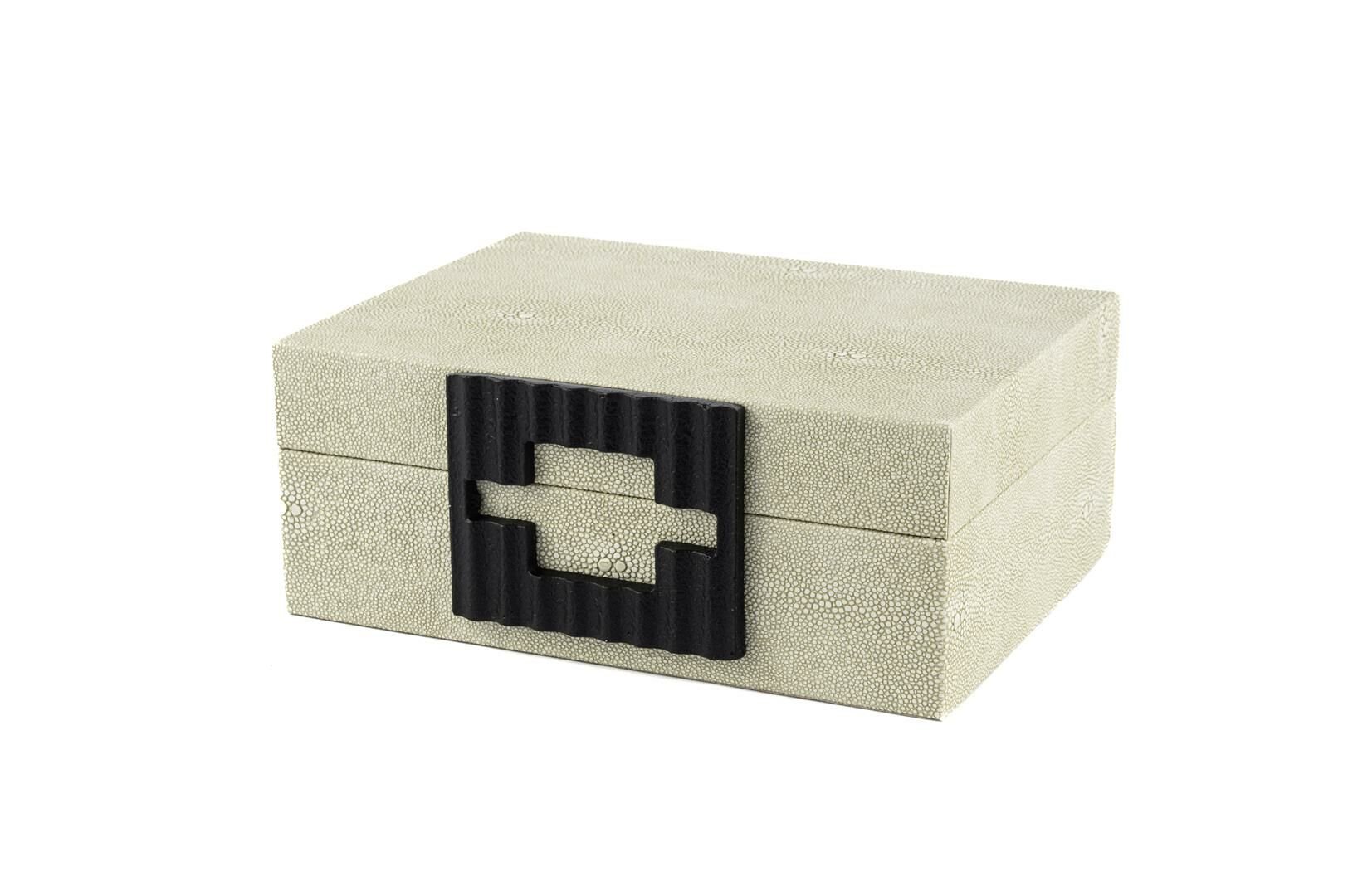 Sandy Ahşap Deri Kaplı Kutu 20x15x8cm