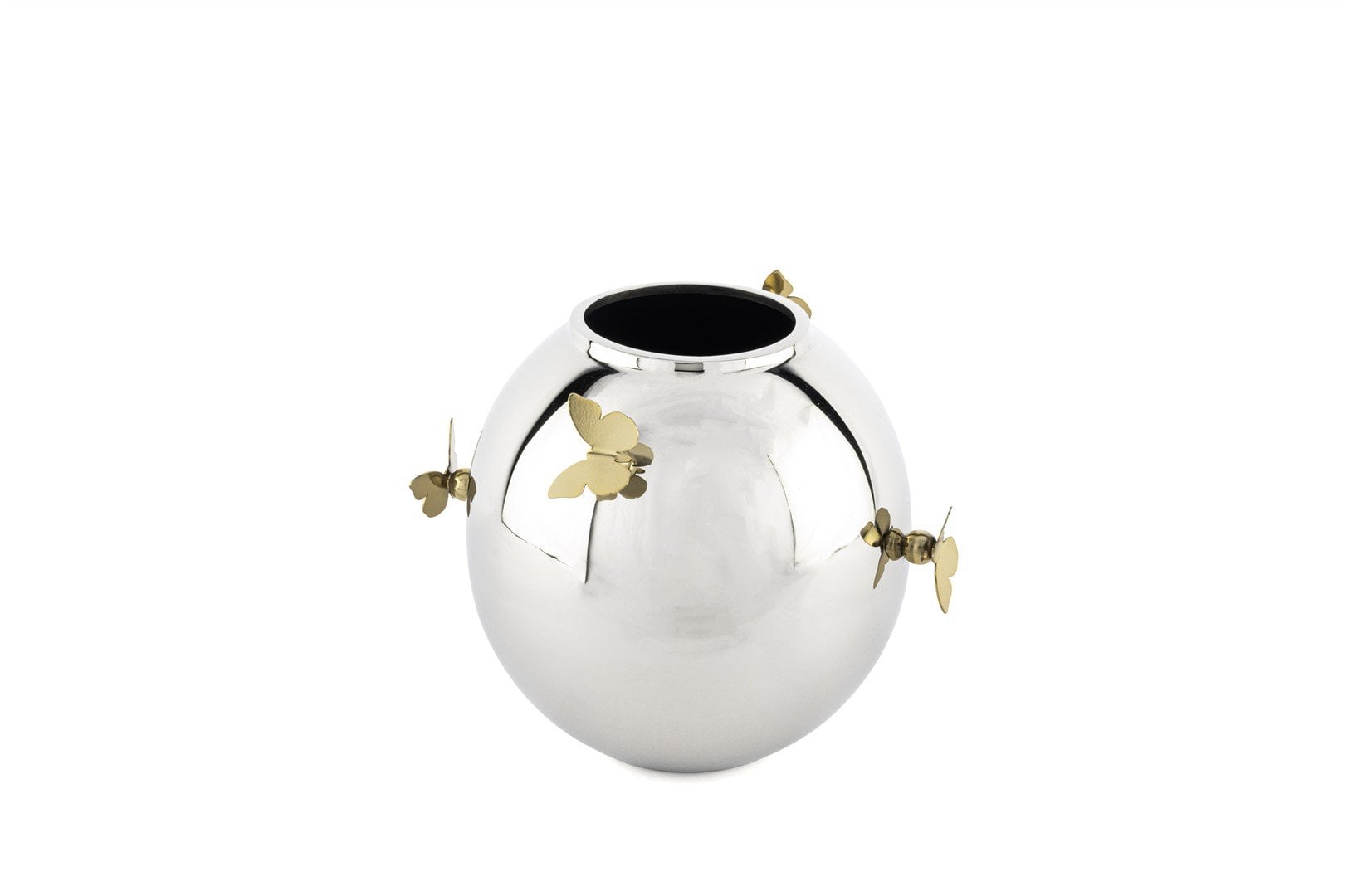 Sİlver Gold Kelebek Vazo 20x17cm