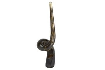 Bronz Wave Art Cam Obje 16x45cm