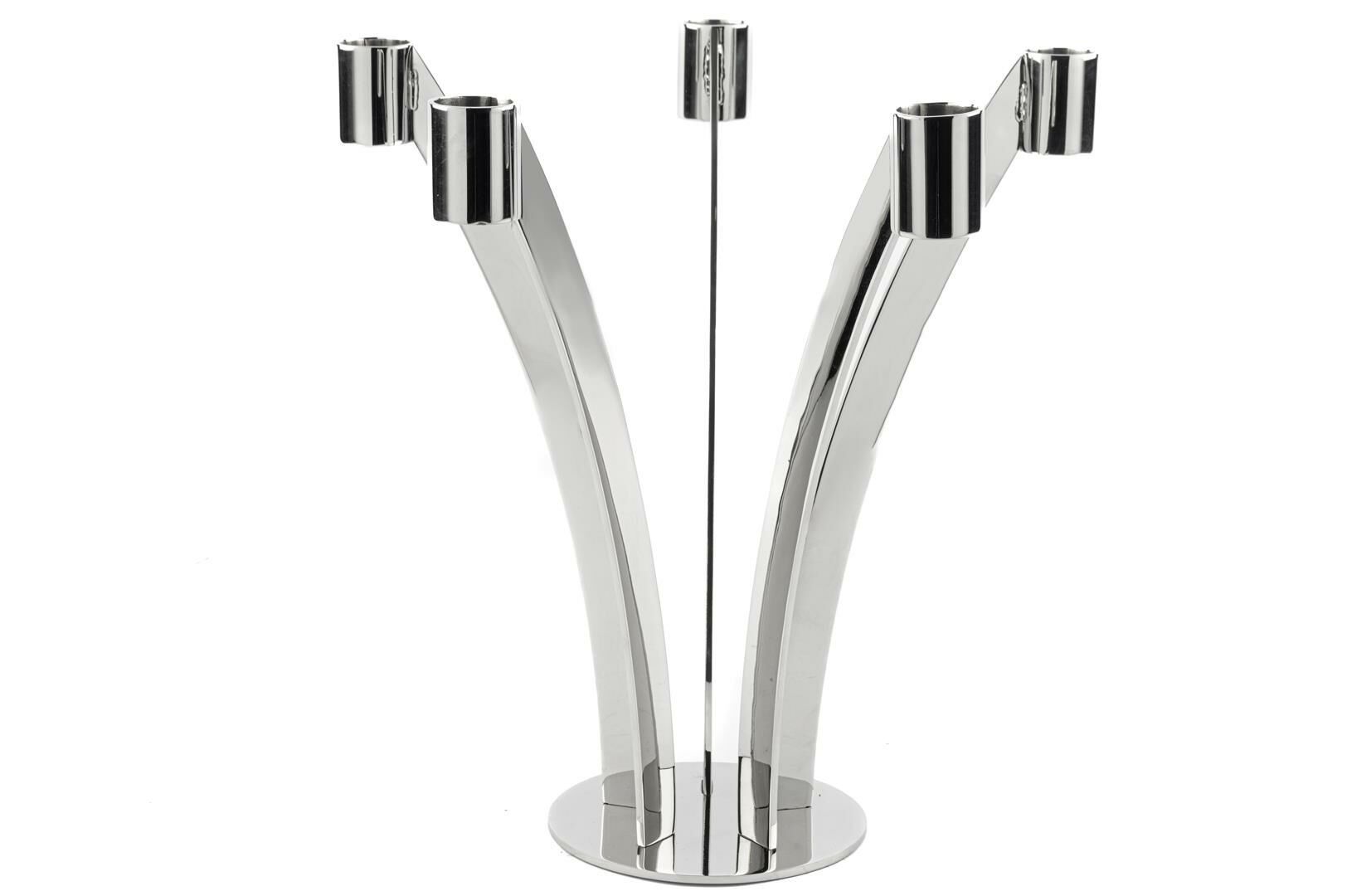 Gümüş 5 Kollu Şamdan 24x24x25cm