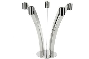 Gümüş 5 Kollu Şamdan 24x24x25cm