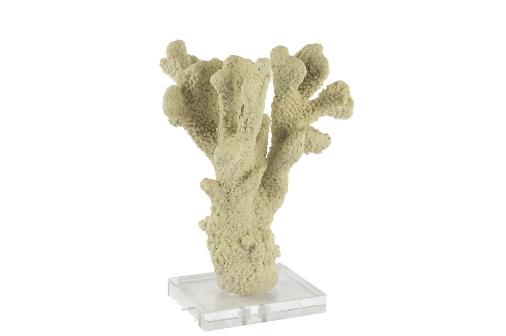 Şeffaf Kaideli Naturel Mercan 12x10x23cm